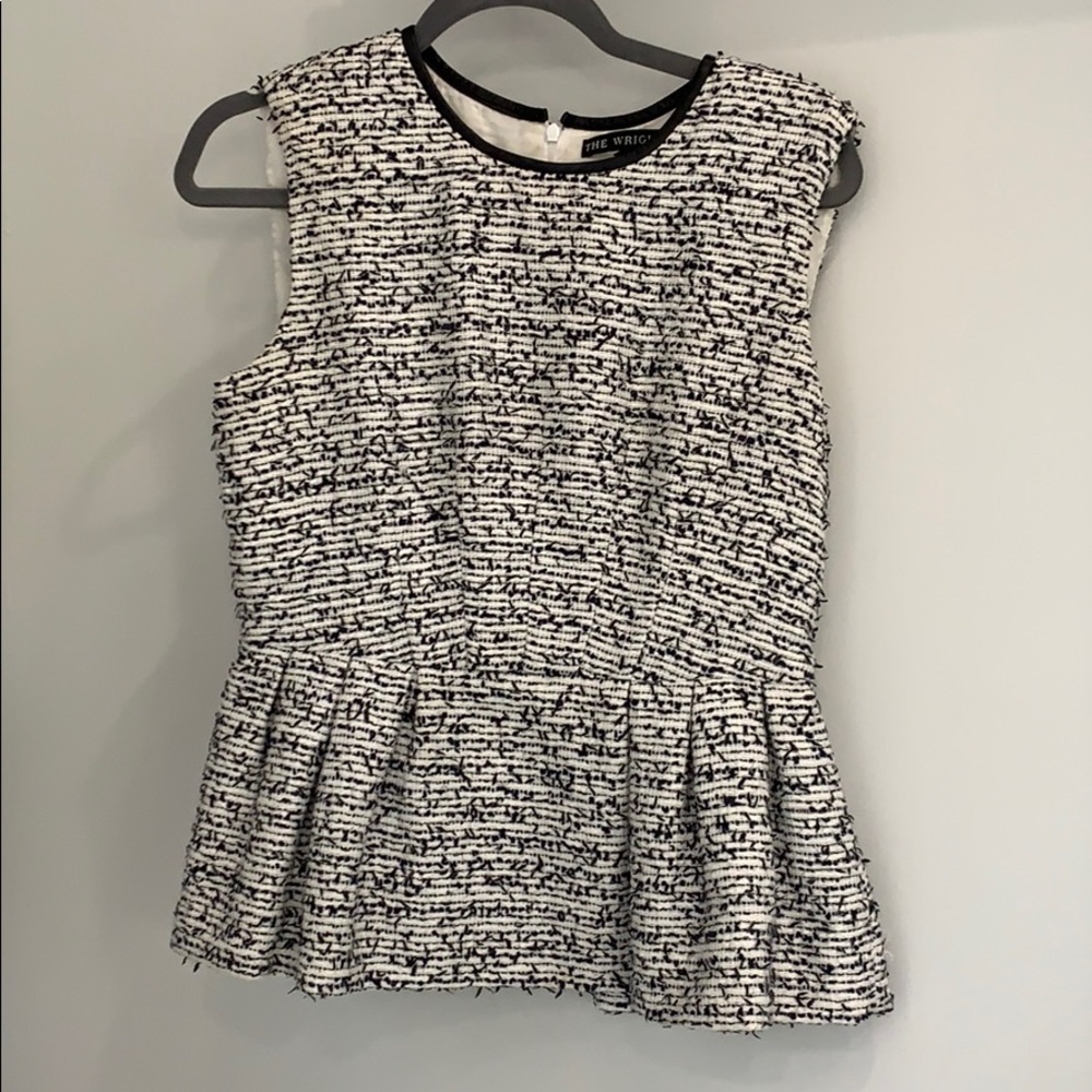 The Wrights tweed peplum top